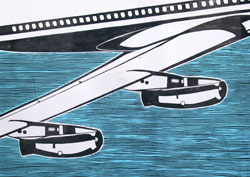 Aeroplane | Linoleum Printings | Works | Silvia Götz