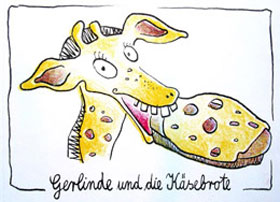 Gerlinde and the sandwiches | Illustration | Works | Silvia Götz
